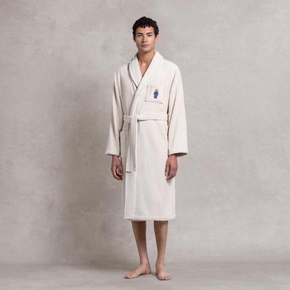 Ralph Lauren Home Denim Bear Bathrobe Pale Oak
