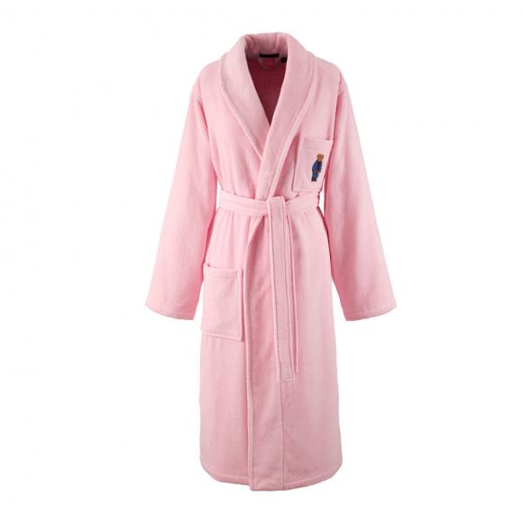 Ralph Lauren Home Denim Bear Bathrobe Pink