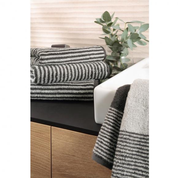 Cawo Two Tone Stripe Basalt 73