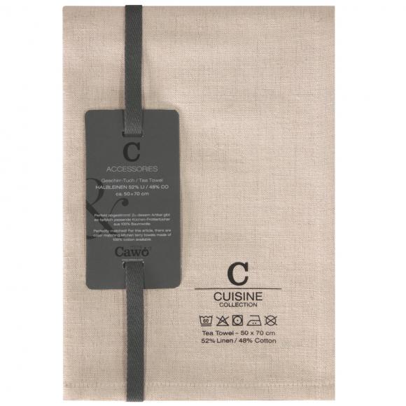 Cawo Plain Linen Rich Tea Towel 30