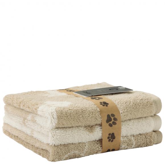 Cawo Sets of Three Face Towels Natural / Beige