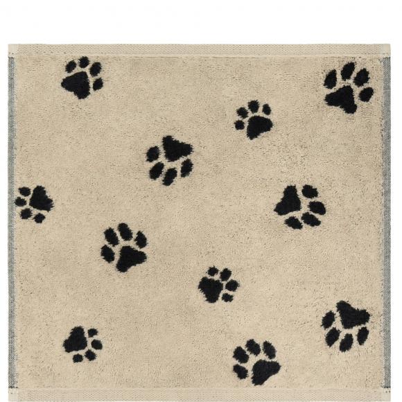 Cawo Sets of Three Face Towels Black / Beige