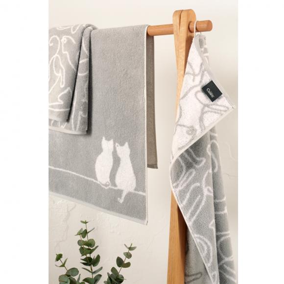Cawo The Cats Towel Platin / White