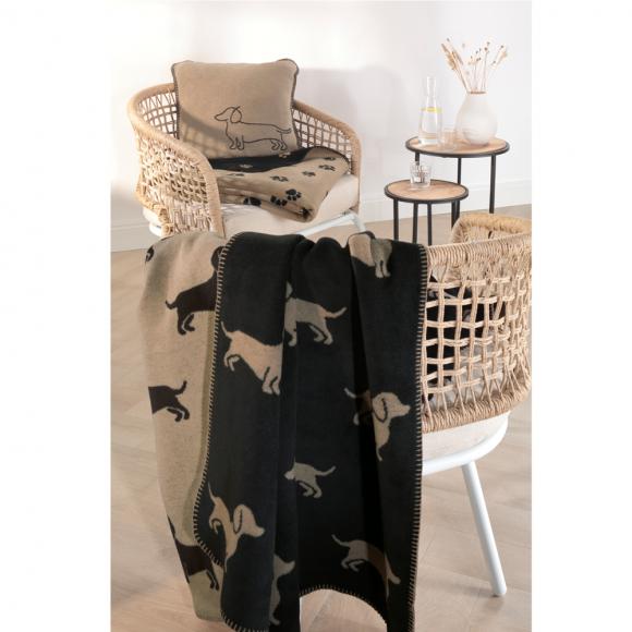 Cawo Paws Throw Black / Beige