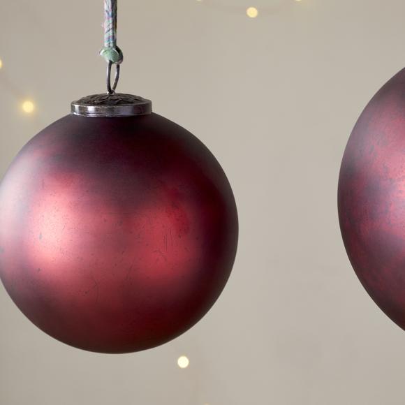 Nkuku Oko Giant Bauble - Matt Bordeaux