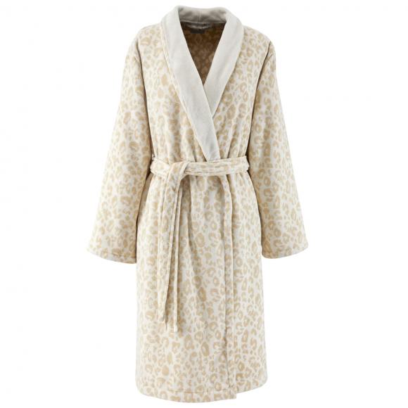 Yves Delorme Leopard Ladies Shawl Collar Bathrobe