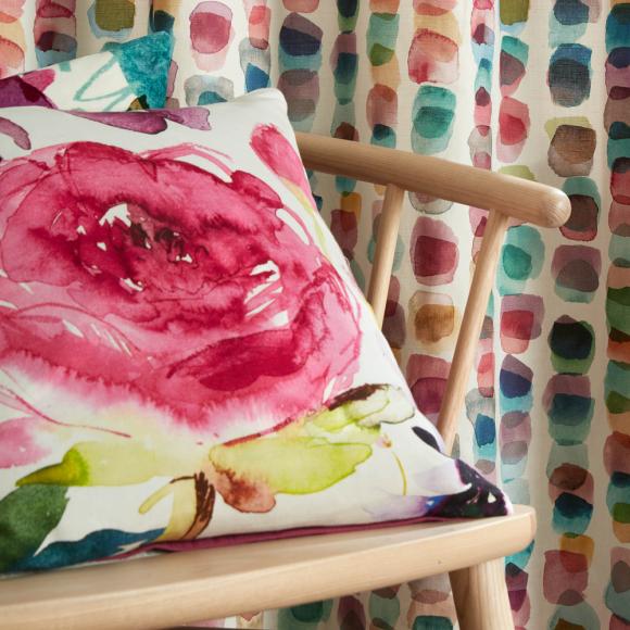 Bluebellgray Rose Fuchsia Cushion