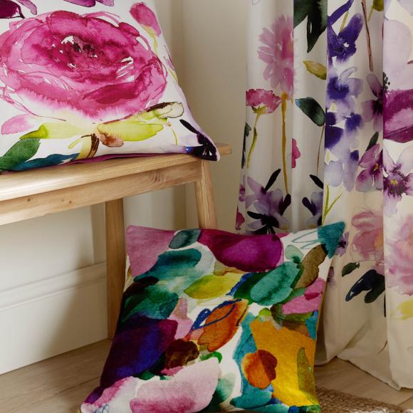 Bluebellgray Rose Fuchsia Cushion