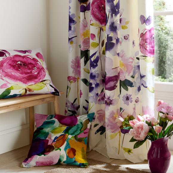 Bluebellgray Taransay Fuchsia Curtains