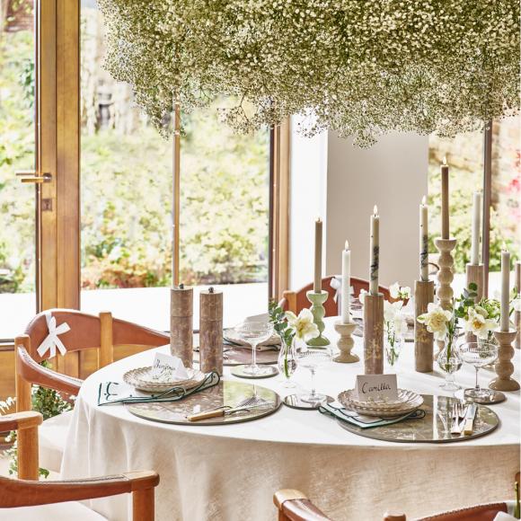 Addison Ross Bobbin White Candle Stick 33cm