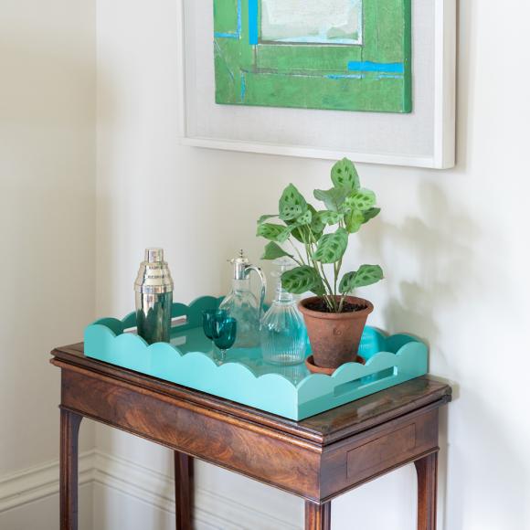 Addison Ross Scalloped Tray Denim Large