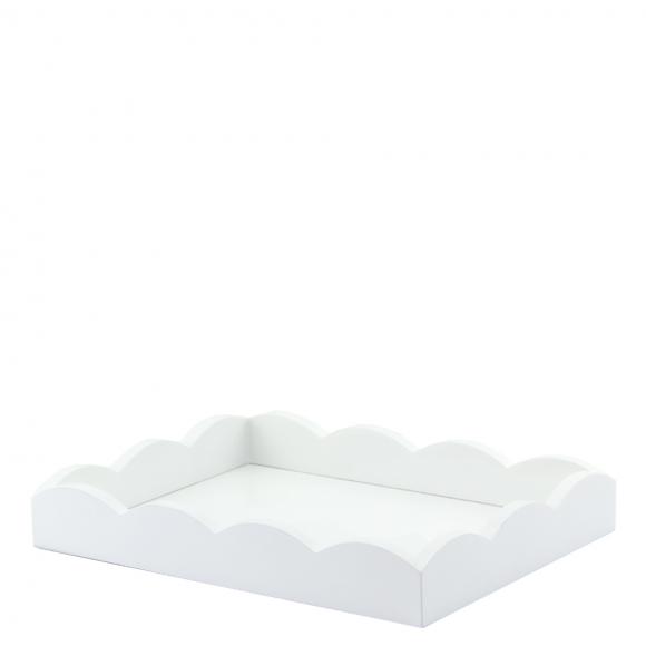 Addison Ross Scalloped Tray White Small