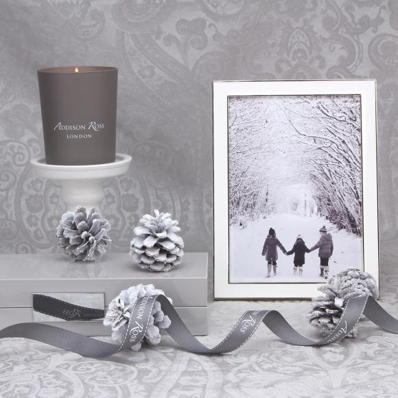 Addison Ross Enamel Photo Frame Sage & Silver