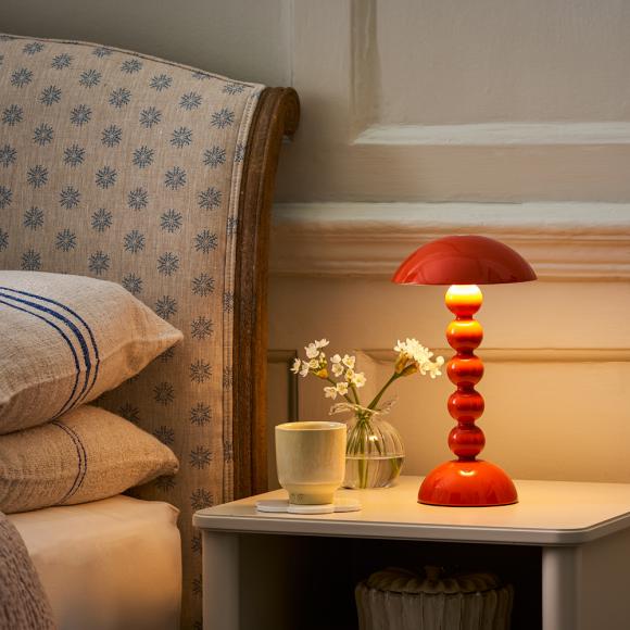 Addison Ross Rechargeable Bobbin LED Portable Lamp Orange