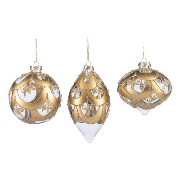 Goodwill Glass Gilt Scale Ball Finial