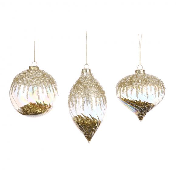 Goodwill Glass Jewel Top Ball Finial Ornament