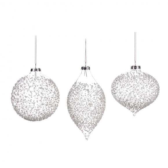 Goodwill Glass Crushed Ball Finial Ornament