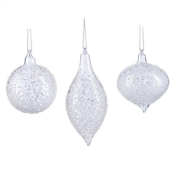 Goodwill Glass 3D Dotted Ball Finial Ornament