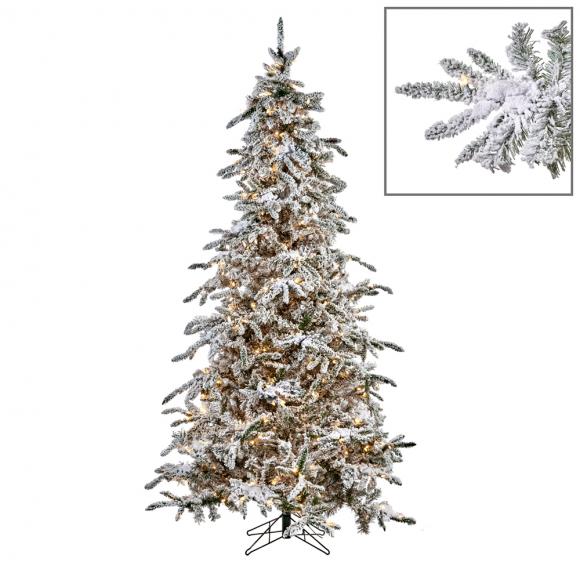 Goodwill Flock Pine Tree with 900 LED