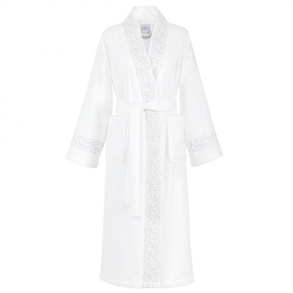 Yves Delorme Festons Ladies Shawl Collar Bathrobe