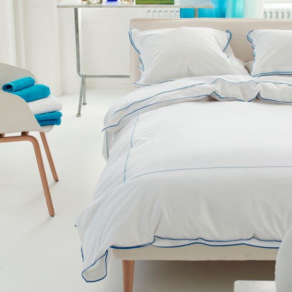 Designers Guild Astor Cobalt Blue Oxford Pillowcase Pair