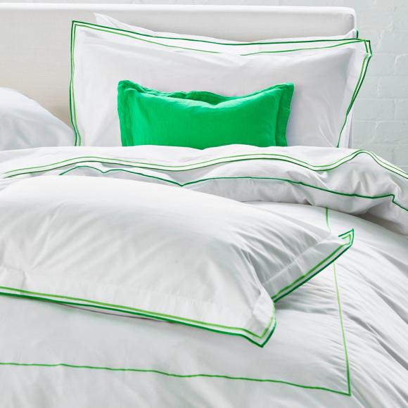 Designers Guild Astor Emerald Green Flat Sheet