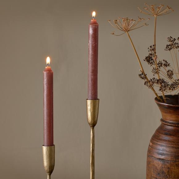 Nkuku Rustic Soy Blend Dinner Candle - Rust 