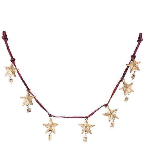 Nkuku Didi Star Garland - Antique Brass