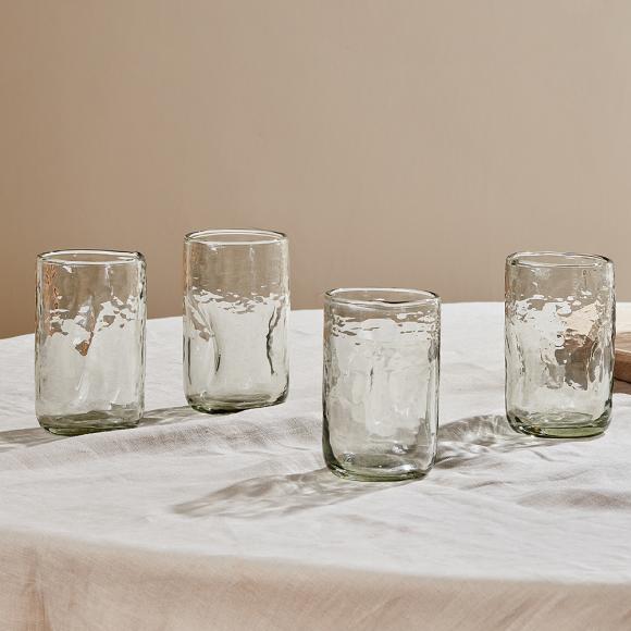 Nkuku Chandani Tall Tumbler - Clear Recycled Glass