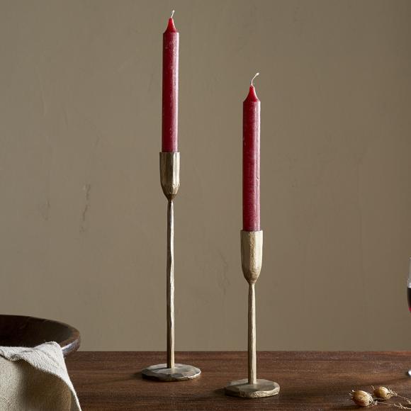 Nkuku Rustic Soy Blend Dinner Candle - Dark Cherry 