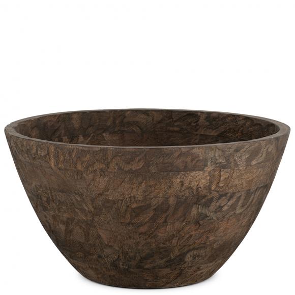 Nkuku Nyati Wooden Serving Bowls - Dark Brown