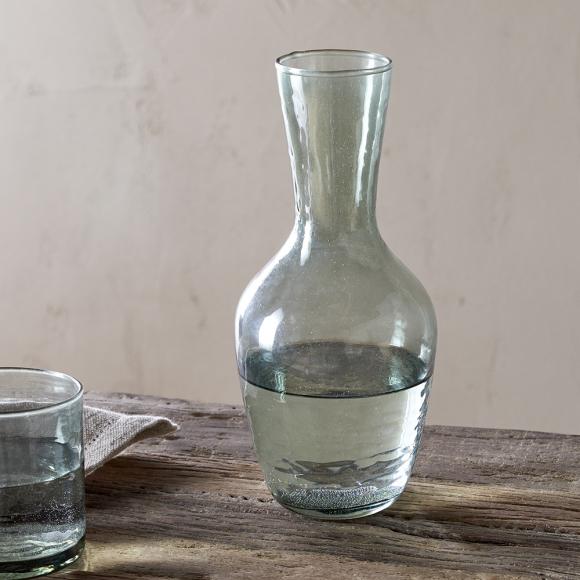 Nkuku Yala Hammered Jug - Sage Green