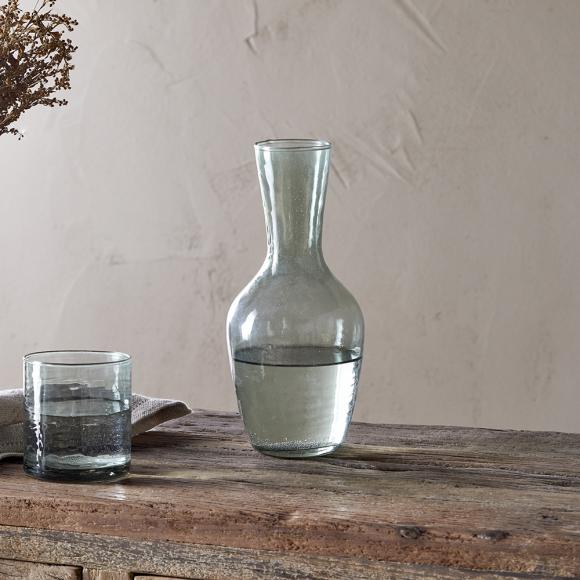Nkuku Yala Hammered Jug - Sage Green