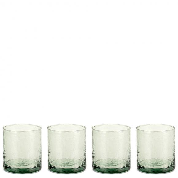 Nkuku Yala Hammered Tumblers - Sage Green