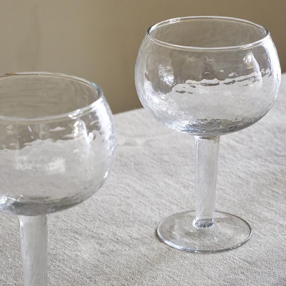 Nkuku Yala Hammered Gin Glasses - Clear