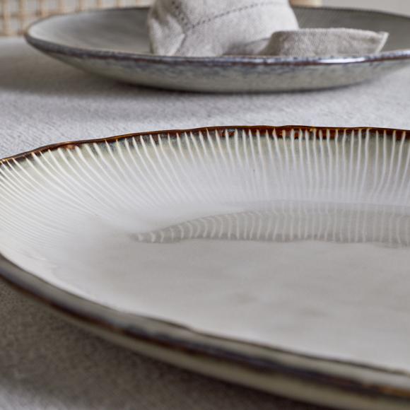 Nkuku Malia Large Oval Platter - Cream