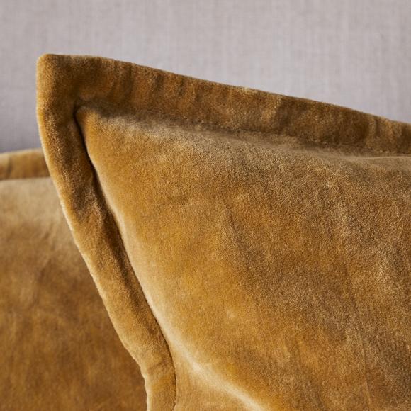 Nkuku Sela Velvet Cushion Cover - Ochre