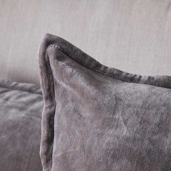 Nkuku Dhara Velvet Cushion Cover - Charcoal