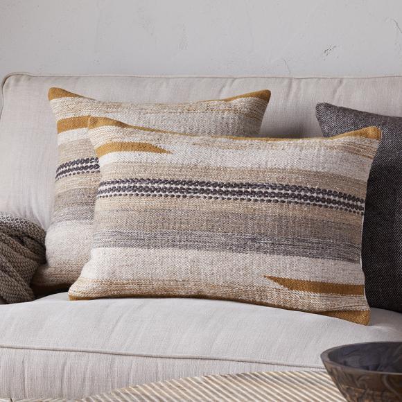 Nkuku Aravali Wool Cushion Cover - Ochre