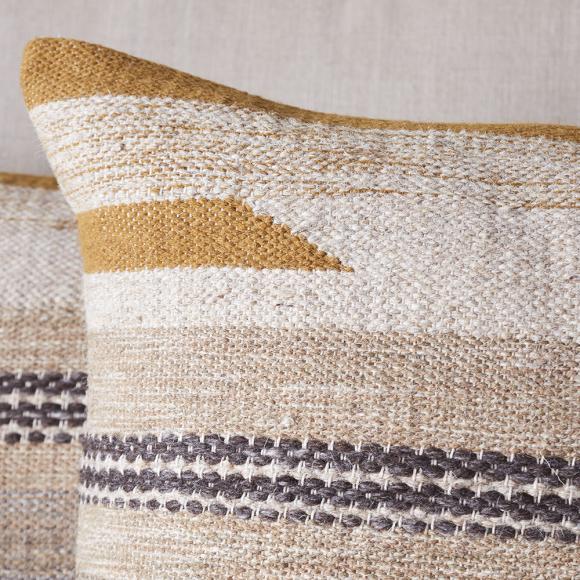 Nkuku Aravali Wool Cushion Cover - Ochre
