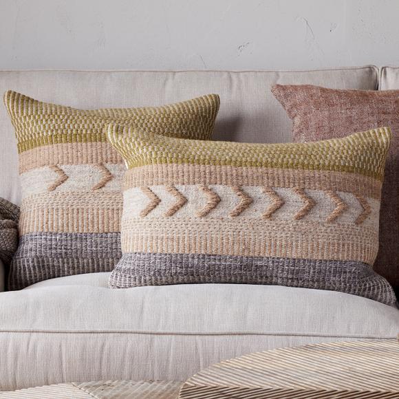 Nkuku Tuleeka Wool Cushion Cover - Ochre