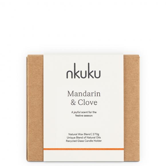Nkuku Mandarin & Clove One Wick Scented Candle 