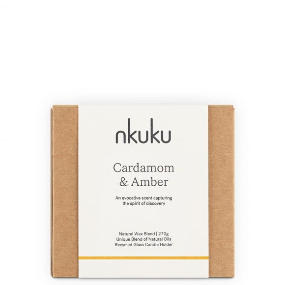 Nkuku Cardamom & Amber One Wick Scented Candle 