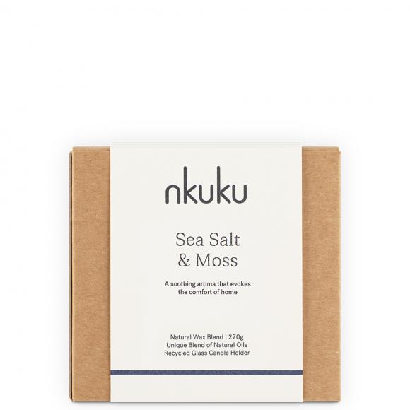 Nkuku Sea Salt & Moss One Wick Scented Candle 