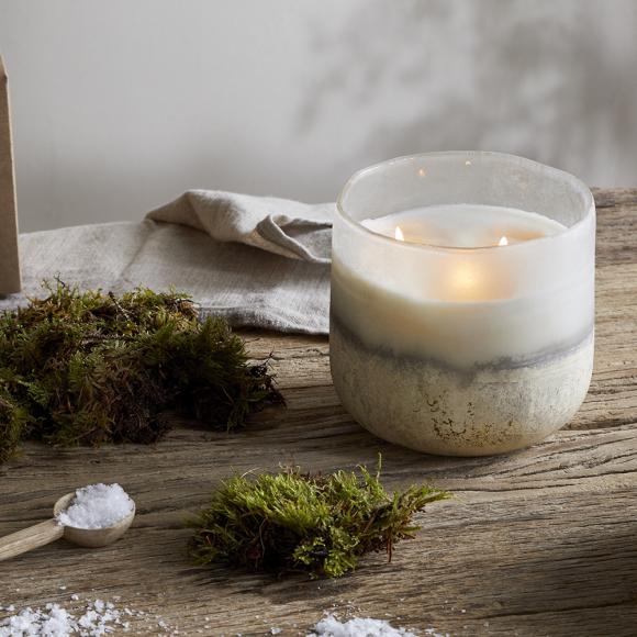 Nkuku Sea Salt & Moss Three Wick Scented Candle 