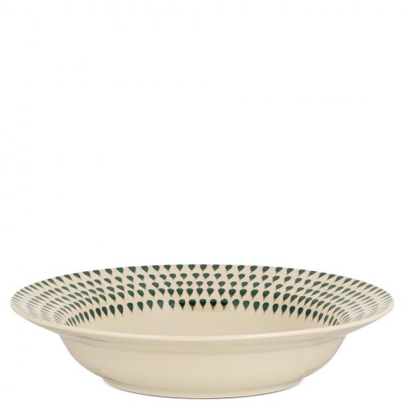 Nkuku Juniper Drop Pasta Bowl - Cream & Juniper 