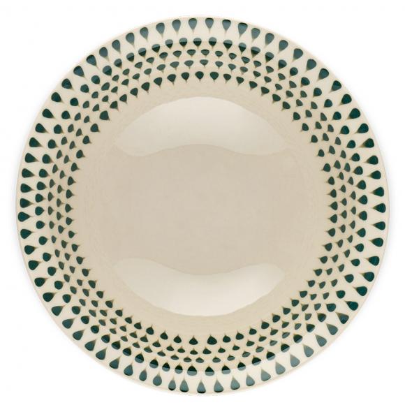 Nkuku Juniper Drop Cereal Bowl - Cream & Juniper 