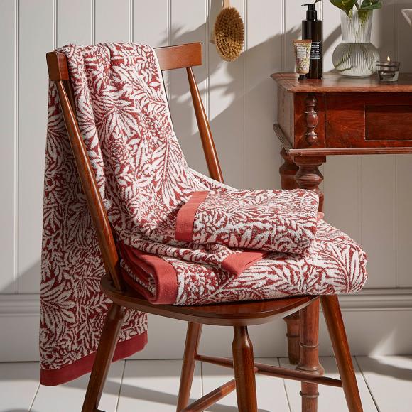 William Morris At Home Larkspur Towel Brick