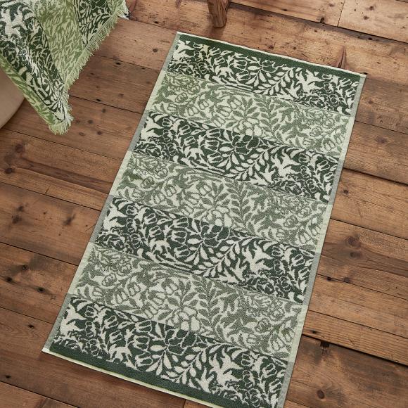 William Morris At Home Rose Stripe Bath Mat Sage