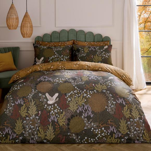 Sara Miller Owl Forest Deep Olive